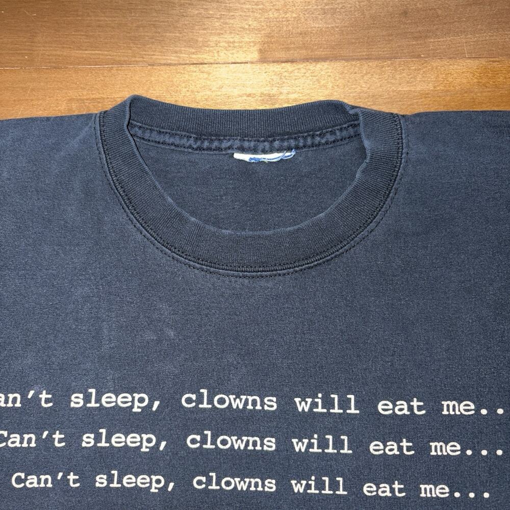 Vintage ‘Can’t Sleep Clowns will Eat Me” Alice Cooper T-Shirt 90s Fader Band Tee - Picture 4 of 7